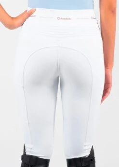 Samshield Alpha Knee Grip Breeches - White/Rose Gold -Ridingwear Sales Store samshield alpha kg white rose 3rdy