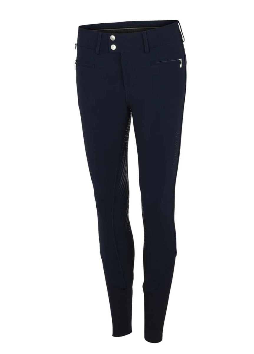 Samshield Chloe Embroidery Full Grip Breeches - Navy 1 Samshield Chloe Embroidery Full Grip Breeches - Navy