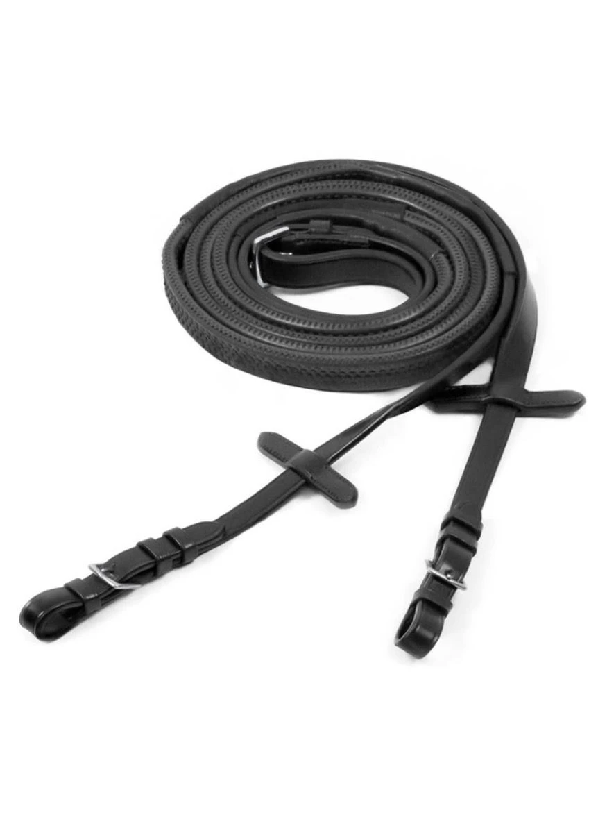 Schockemohle Rubber Reins Buckle - Black 1 Schockemohle Rubber Reins Buckle - Black