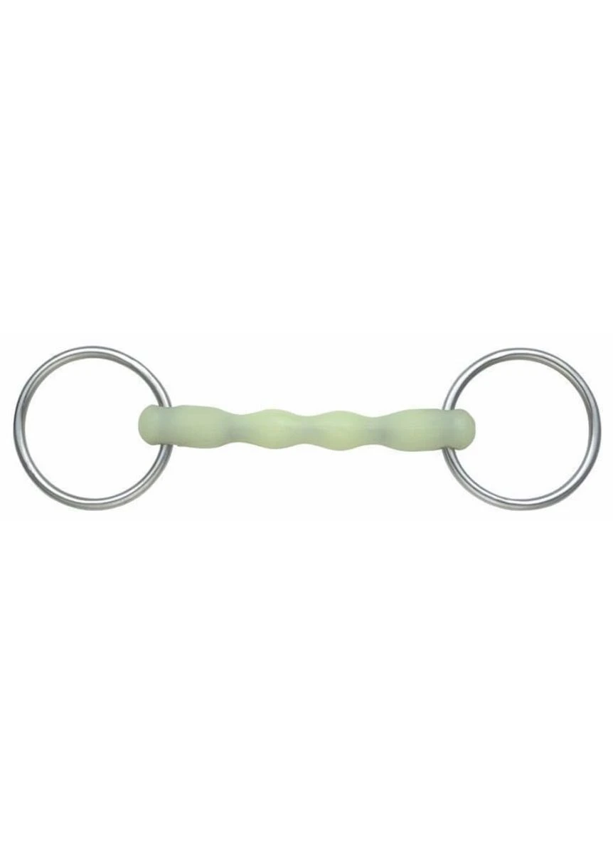 Shires Equikind Ripple Loose Ring Bit - Pale Green 1 Shires Equikind Ripple Loose Ring Bit - Pale Green