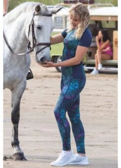 Shires Aubrion Ladies Dutton Riding Tights - Tropical -Ridingwear Sales Store shiresduttontropical3rdy