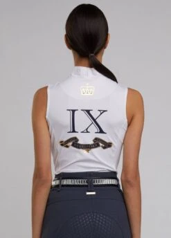 Holland Cooper Equestrian Sleeveless Base Layer - White -Ridingwear Sales Store sleevelesstopwhtrdy