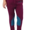 Hy Equestrian Thelwell Fleece Tots Jodhpurs - Imperial Purple/Pacific Blue